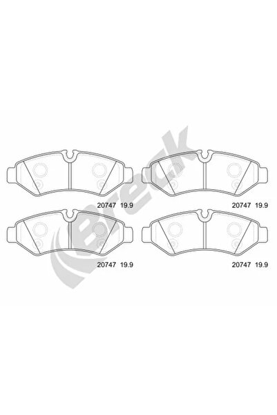 BRECK Set Placute Frana Frana Disc Mercedes-Benz Sprinter 3,5-T Tourer Bus/Sp...