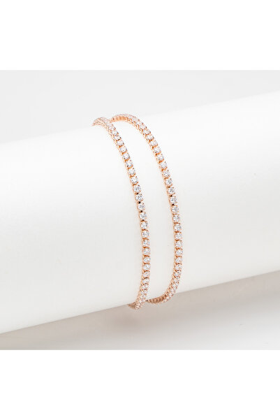 ElectraStore True Luxury Double Sparkling Crystal Tennis Bracelet - C4185