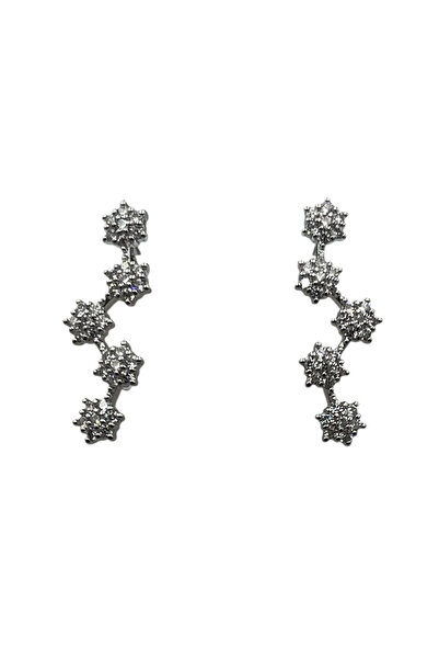 ElectraStore Cercei Eclectici Argintii Cu Cristale - C4319