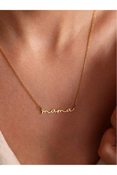 Inovius Colier cu Pandativ Din Otel Inoxidabil "Mama", Auriu - 05510