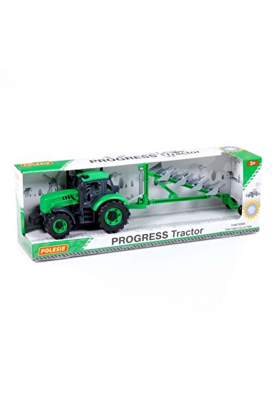 Polesie Tractor with plow, friction, 45.5x11.5x14.5 cm,
