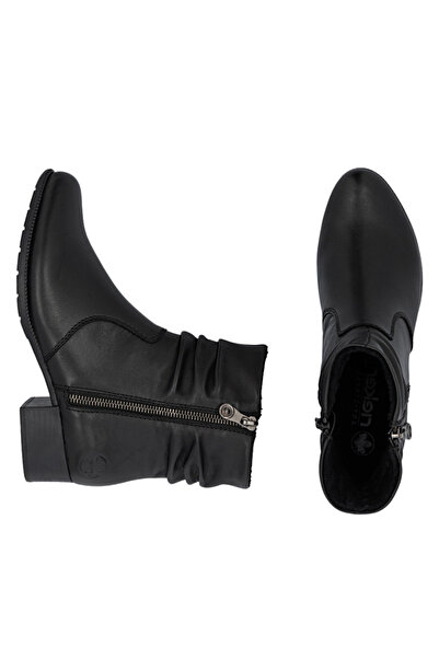 Rieker Casual boots, women, RIEKER, ANTISTRESS, 78656-00 black, genuine leather, with heel 41