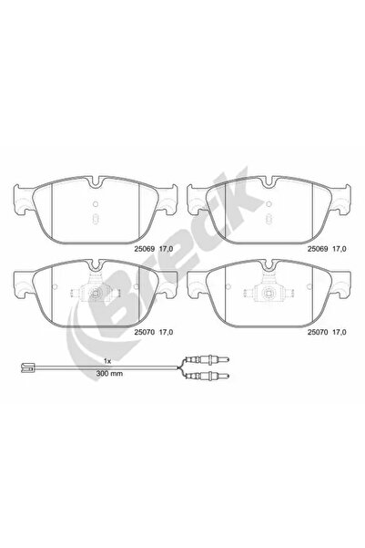 BRECK Set Placute Frana Frana Disc Citroen C5 3/C6/DS4 Peugeot 308 1/308 Cc/4...