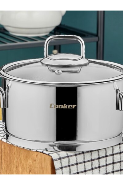 Cooker 16 cm Bomonti Stainless Steel 2 Liter Deep Pot