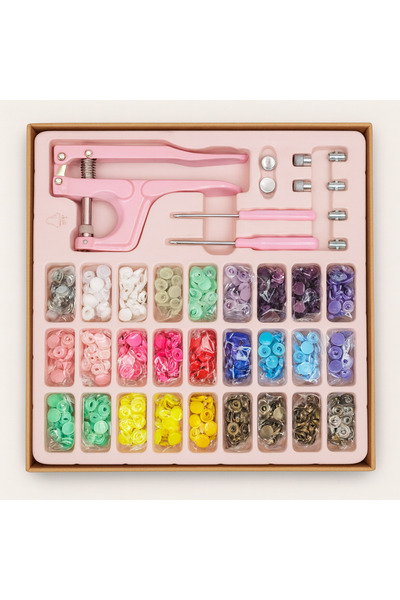 Prestij Boncuk Plastik Çıt Çıt Çakma Makinası Çıt Çıt Basma Seti 27 Çeşit