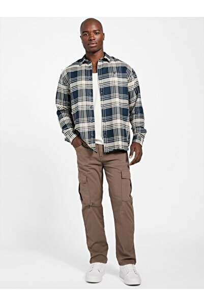 Guess Ανδρικό πουκάμισο Regular Fit από φανέλα