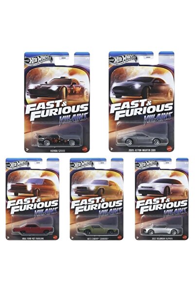 HOT WHEELS 1:64 Fast & Furious Temalı Arabalar 5'li Set 979J