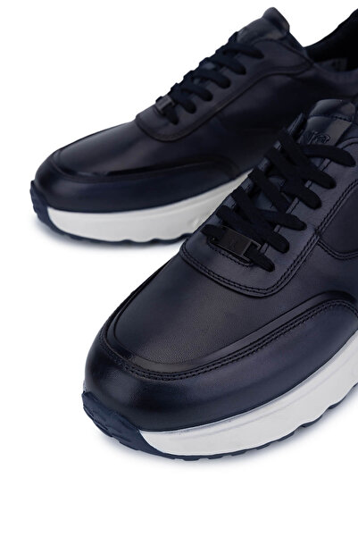 Tamer Tanca Erkek Hakiki Deri Lacivert Sneakers & Spor Ayakkabı