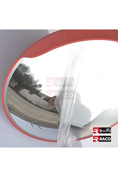 Raco Traffic Convex Mirror 60 cm – Wide Angle Curved Safety Mirror, Pole Mount