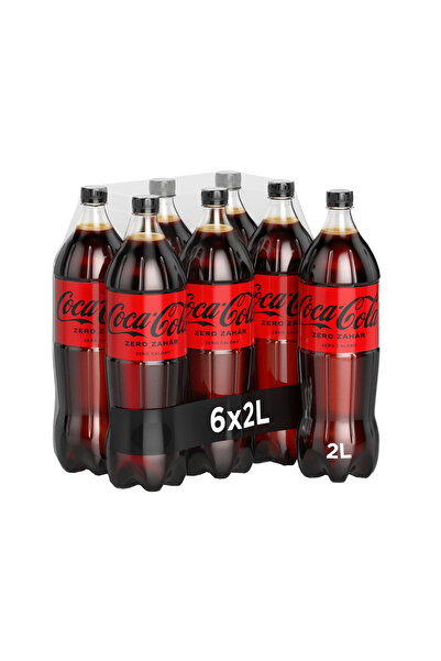 Coca-Cola Carbonated soft drink Zero Sugar box 2L x 6 bottles