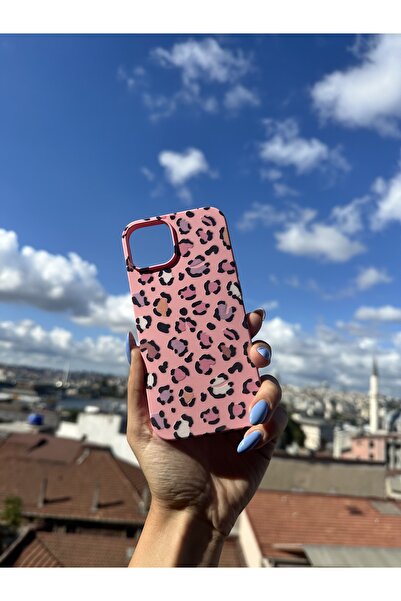 Q Aksesuar حافظة هاتف متوافقة مع آيفون 14 بلس بتصميم ليوبارد ملون - كريمي