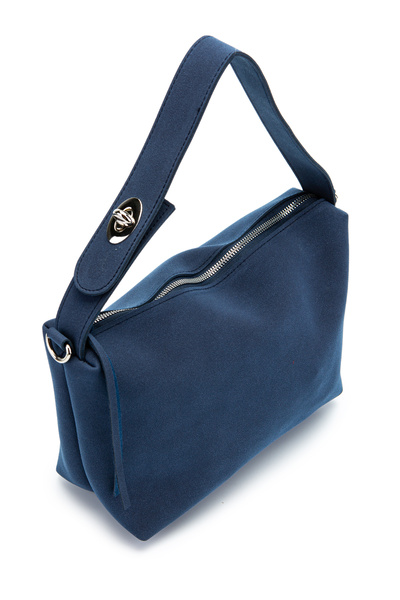 minebag Відкривається і закривається Детальний замш Nolan Жіноча сумка на руці Синій