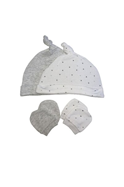 Primark Set 4 piese bebe: 2 caciuli si 2 perechi manusi