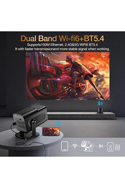 JUNGLEE HY320MAX ANDROİD PROJEKTÖR + GAME PROJECTOR ULTRA HD 4K EV SİNEMA YANSITMA OYUN PROJEKSİYON CİHAZI