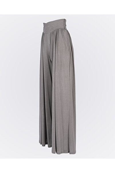 Monolou Double-Breasted Pleated Active Pants with Waist Detail in Modal Fabric