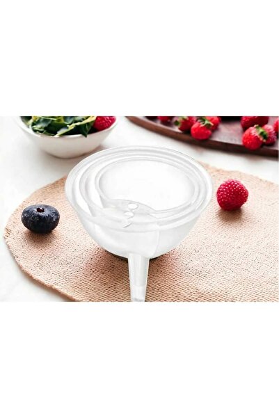 ÇEÇEN HOME مجموعة من 3 قطع من قمع البلاستيك الشفاف ذو المقبض، قمع الزيت، قمع ...