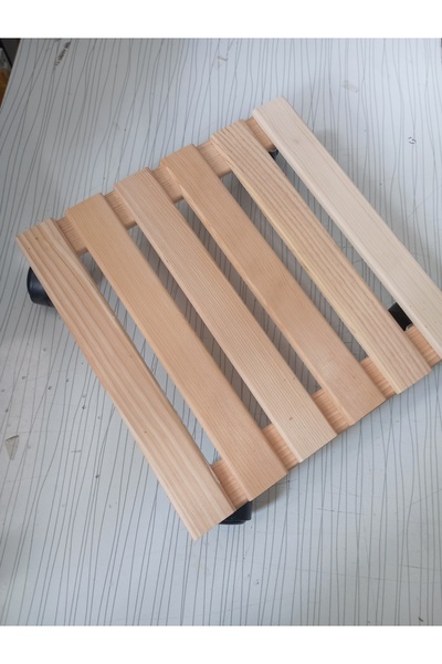 MTA HİGH-TECH Wheeled Planter Bottle Cylinder Pot Stand Riser Planter 30x30cm