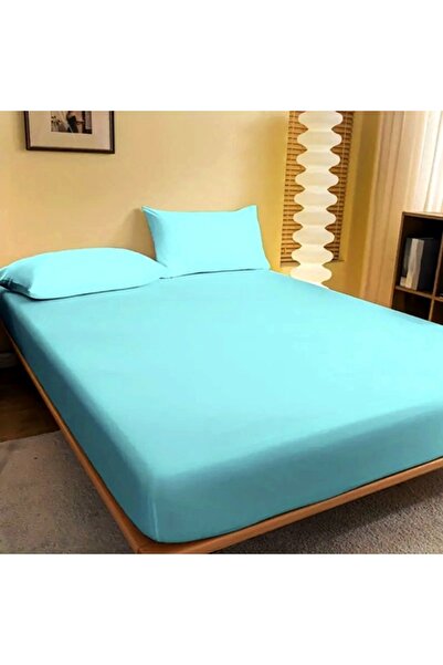 PATONE Fitted sheet, 160x200cm + 2 pillowcases, 50x70cm, cotton, blue