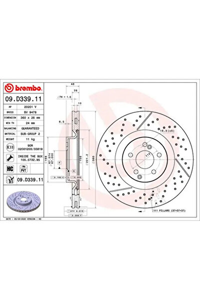 Brembo Дискови спирачки Mercedes-Benz Amg/Glc