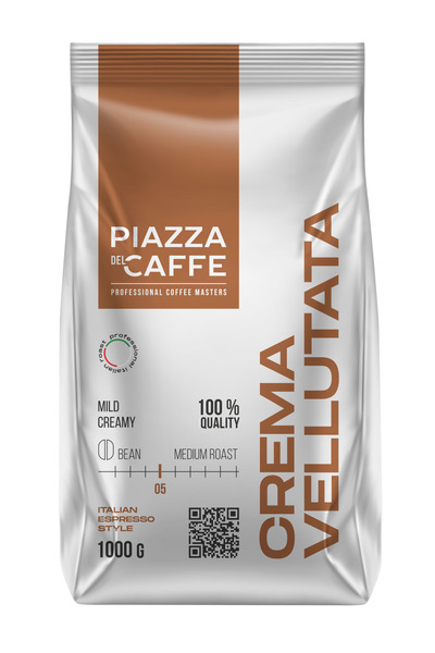 PIAZZA DEL CAFFE CREMA VELUTATA -Roasted coffee beans حبوب البن المحمصة كريما...