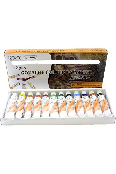 Roco مجموعة ألوان الغواش - 12 لونًا