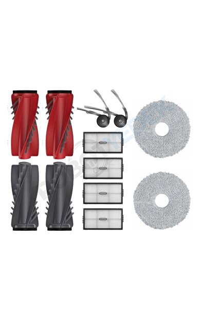 robotyedek مجموعة فرشاة Hepa المتوافقة مع Roborock QRevo CurvX - 10 قطع