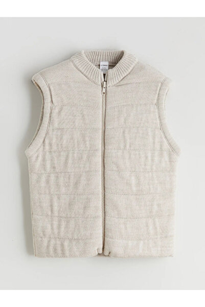 LC Waikiki Bisiklet Yaka Erkek Çocuk Fermuarlı Yelek