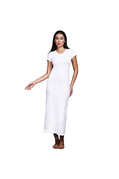 COMODO Half sleeve long dress eyption cotton