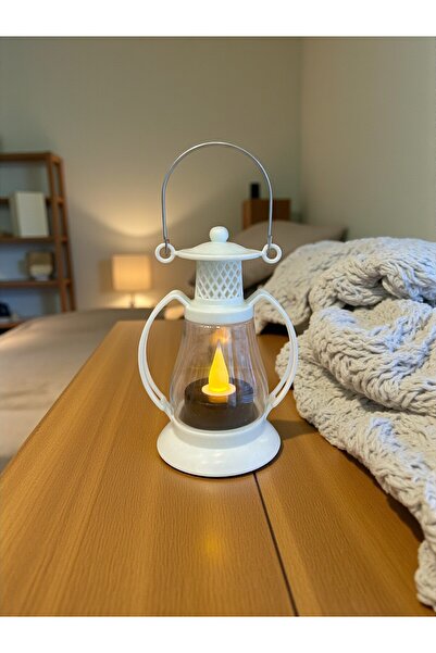 HEDİYE FİKRİ Nostaljik Sıcaklık Pilli Fener Şeklinde Gün Işığı Lamba 12 cm x ...