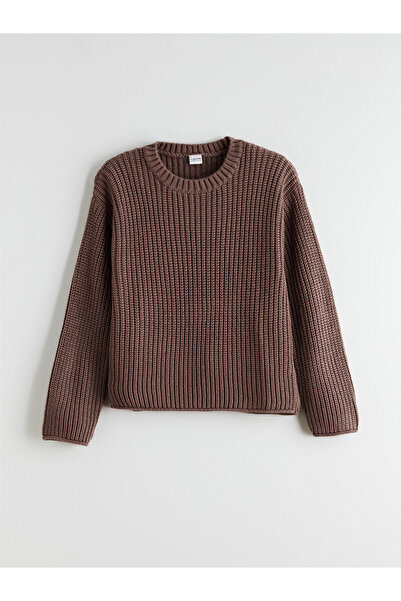 LC Waikiki Özmarka Yeni Sezon Bisiklet Yaka Kız Çocuk Triko Kazak