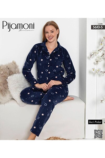 Pijamoni İNCİ POLAR BOY DÜĞMELİ TAKIM