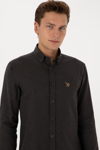 U.S. Polo Assn. Men's Black Long Sleeve Basic Shirt 50307686-Vr046