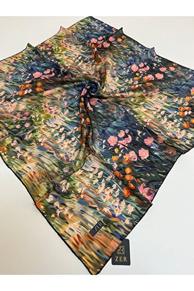 Hurma Kervanı Eșarfă Zer Soft cu model de flori 100% bumbac natural
