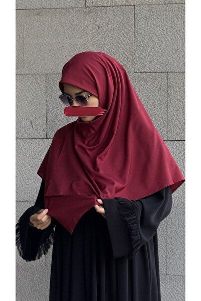Qalortex Scarf Eșarfă din bumbac organic modal-Burgundy