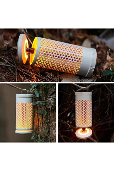 Generic 3-Color LED Tent Light IP65 Waterproof & Magnetic Base USB Rechargeable Camping Work Light