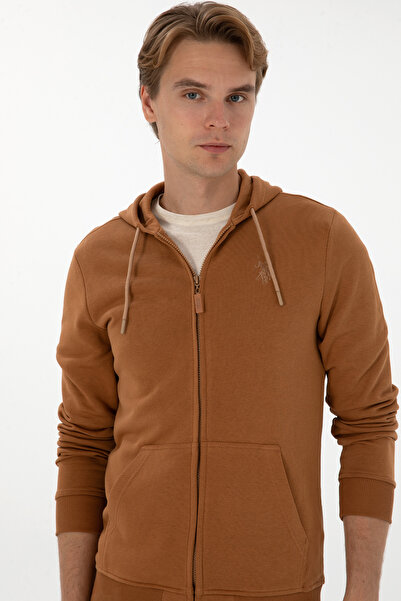 U.S. Polo Assn. Men's Camel Knitted Cardigan 50313748-Vr233