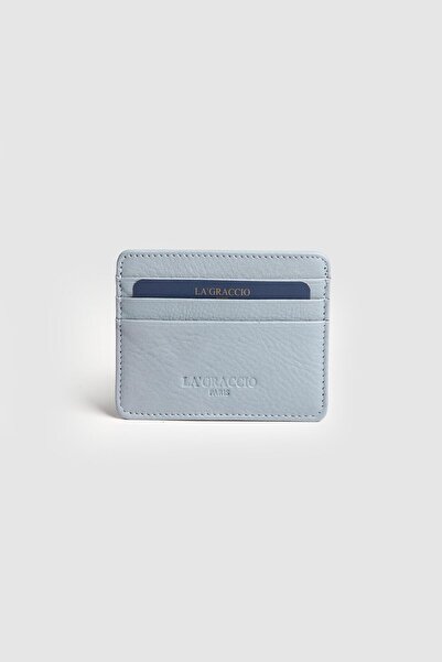La La'Graccio Paris La'Graccio Paris Men's Night Genuine Leather Handy Card Holder Baby Blue