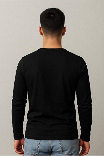 AXXEL Ανδρικό μαύρο μακρυμάνικο μπλουζάκι-D240