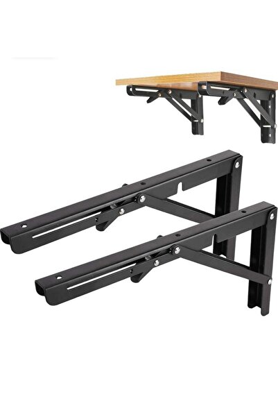 Albağlar Home Katlanabilir Duvar Raf Ayağı | Menteşeli Metal Konsol Braketi | Katlanır Raf Desteği – 2 Adet