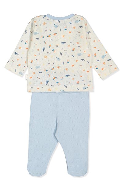 Bebetto AJURLU PATİKLİ PİJAMA TAKIMI (SHIP BOY) MAVİ