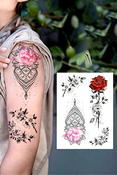 TAKIŞTIR Çiçek Figürlü Geçici Dövme Tattoo