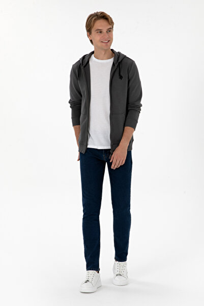 U.S. Polo Assn. Men's Gray Knitted Cardigan 50313748-Vr024