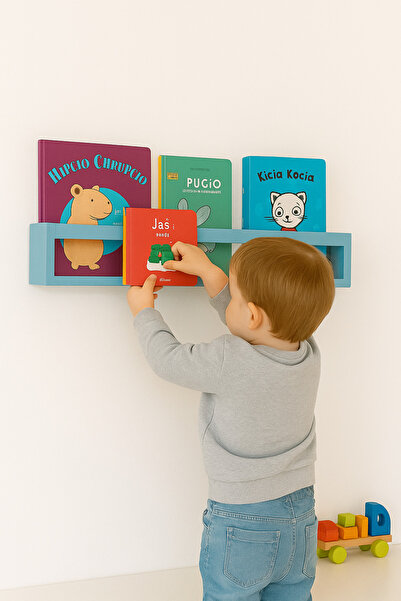 Deisor 1pcs Montessori Wooden Bookshelf - 60 cm