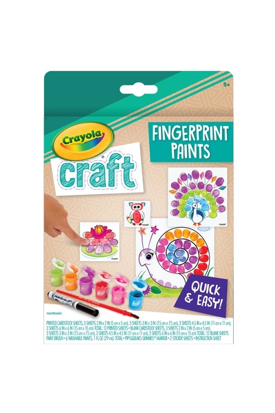 Crayola مجموعة ألوان بصمات الأصابع الحرفية