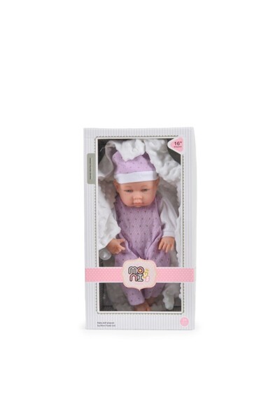Moni Toys Realistic Baby Doll 41 cm – (Purple)