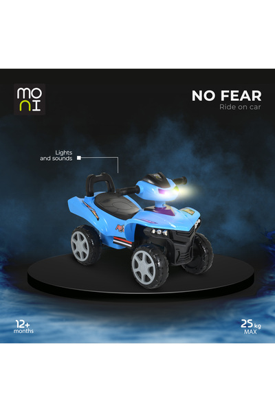 Moni No Fear 999 Pedalless RideOn ATV, Blue