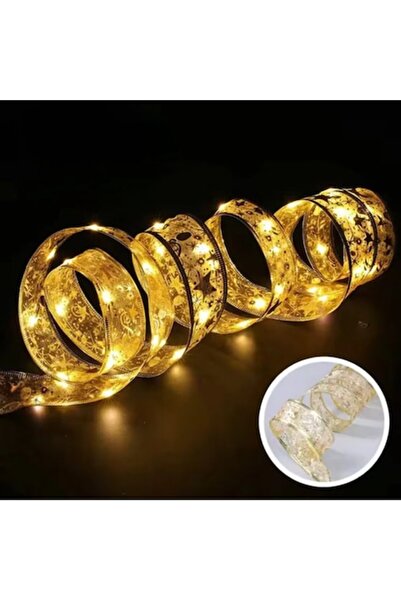 BZRSH Christmas LED Ribbon, 50 LEDs, 5 m, Gold (Warm White), 8 Modes, Mains Powered