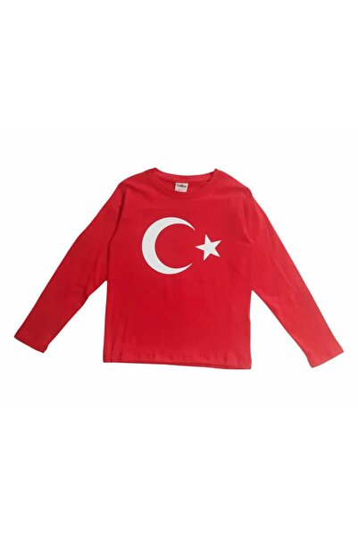Lollico Long Sleeve Red Background White Moon Star Printed Kids Bodysuit