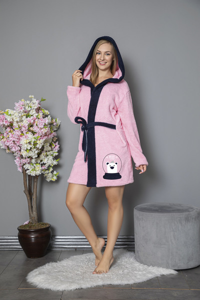 MOPİ رداء استحمام من ويلسوفت بغطاء للرأس وأكمام طويلة، ناعم ودافئ