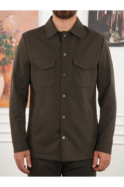 PAREZ Erkek Slim Fit İtalyan Stil Safari Takım Ceket Pantolon XPRZCOM8462